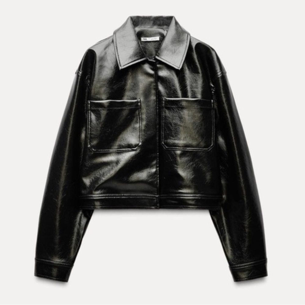 Zara Black Leather Women's Jacket